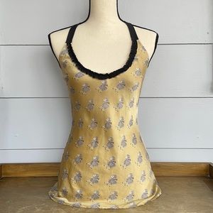 Karen Zambos Vintage Couture 100% Silk Tank with Sheep Size S
